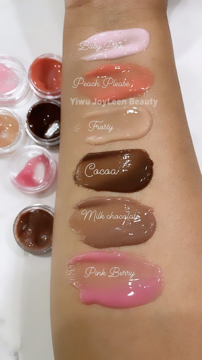 Shine On Milky Jelly Lip Gloss Your Logo Customized Sheer Nude Clear Brown Color moisture Lip Oil Vendor Lipstick Cosmetics