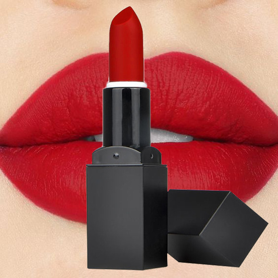 Velvet Matte Lipstick Black Tube Long Lasting OEM Custom Wholesale High Quality Cosmetic Lipstick Factory price discount