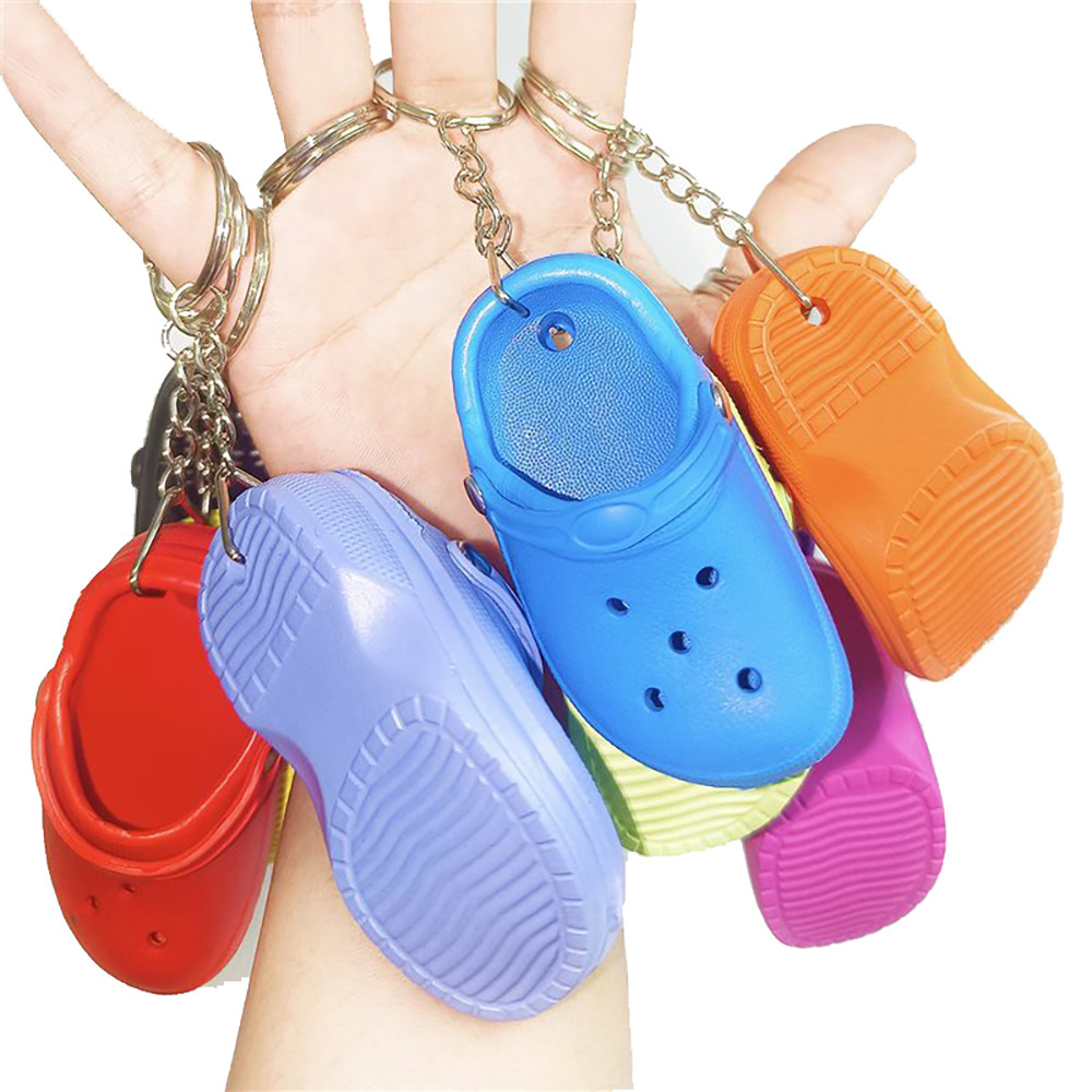 3D Mini Clog Key Chain Hot Sell Keychain Clog Shoes Key Holder Chains Key Decoration Mini Clog Shoes Decoration Customized Logo