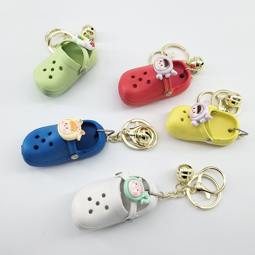 3D Mini Clog Key Chain Hot Sell Keychain Clog Shoes Key Holder Chains Key Decoration Mini Clog Shoes Decoration Customized Logo