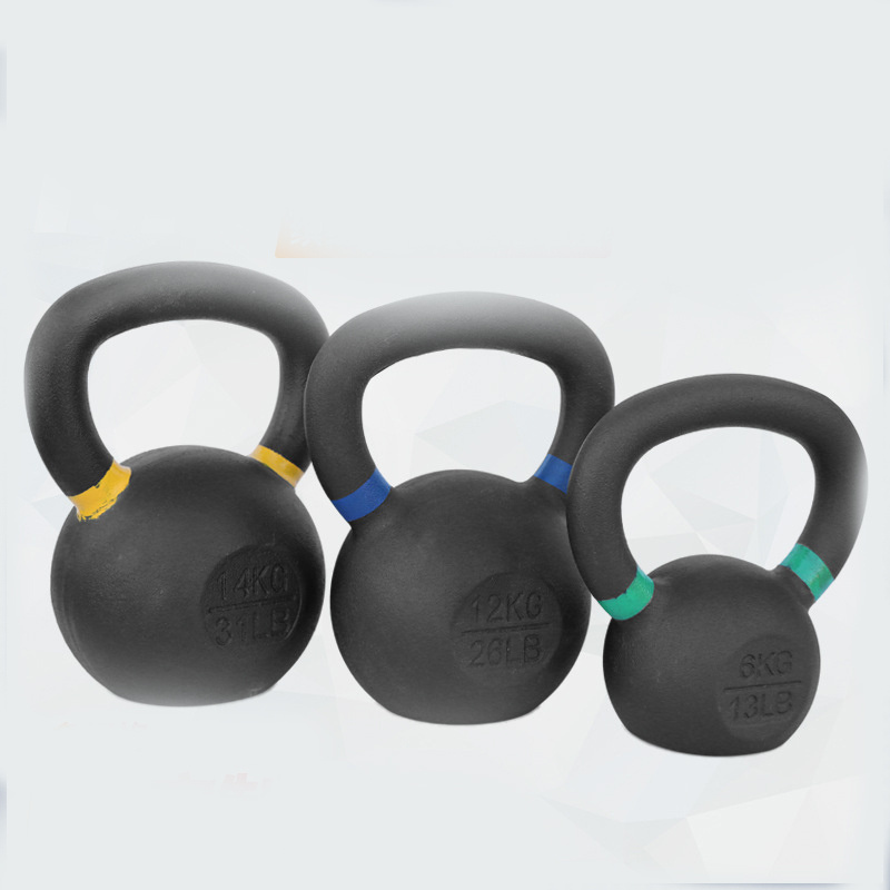 New Arrival Gravity Black Cast Iron Powder Coated Kettlebell