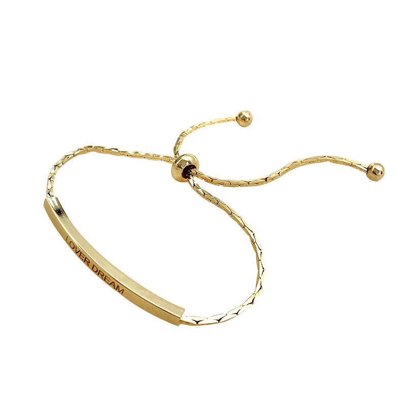 Stainless Steel 18k Gold Plated Luxury Design Charm Slender Cuff Bracelet For Women Trendy Fashion Jewelry