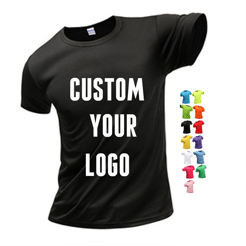 Wholesale custom print plain blank 100 sublimation 100% polyester white sport gym run quick dri dry-fit men t shirt for women