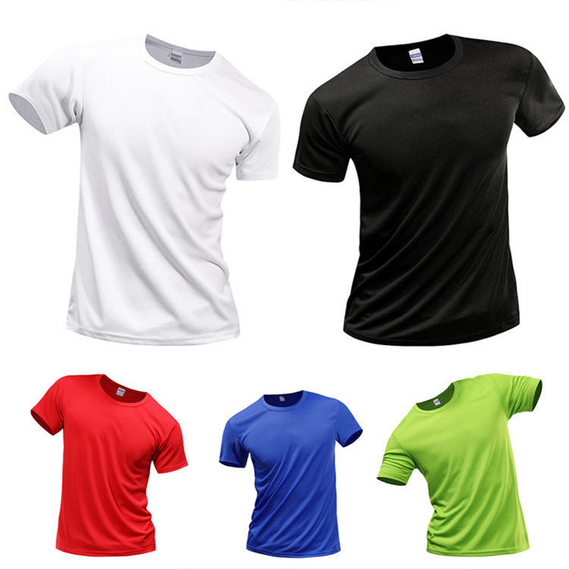 Wholesale custom print plain blank 100 sublimation 100% polyester white sport gym run quick dri dry-fit men t shirt for women