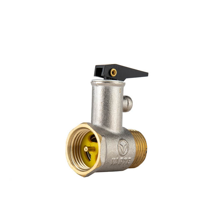 Lockable Water Meter Water Flow Control Brass Air Pressure Relief Safety Valve  for Water Heating System/Bathroom