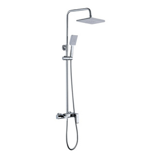 Shower System Faucet Set Thermostatic Mixing Valve Rain Shower Head Bathroom