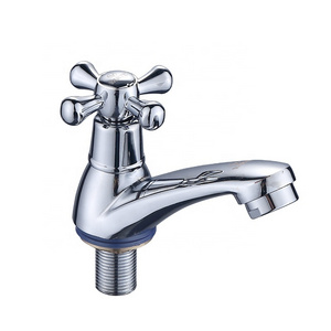 zinc hand wheel, copper fast opening valve core, 15 grams custom copper  press tap basin  single  cold faucet