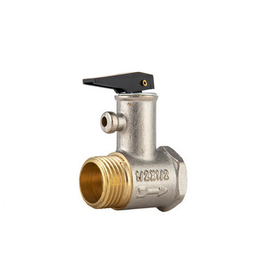 Lockable Water Meter Water Flow Control Brass Air Pressure Relief Safety Valve  for Water Heating System/Bathroom