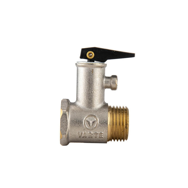 Lockable Water Meter Water Flow Control Brass Air Pressure Relief Safety Valve  for Water Heating System/Bathroom