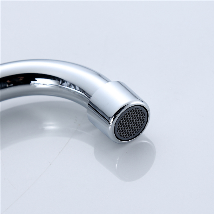 Horizontal single-cooled bin faucet zinc alloy body plastic hand wheel copper valve core stainless steel el pipe plated chrome