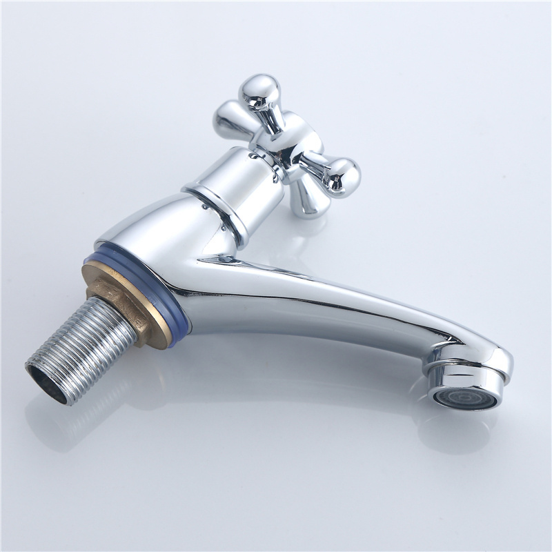 zinc hand wheel, copper fast opening valve core, 15 grams custom copper  press tap basin  single  cold faucet