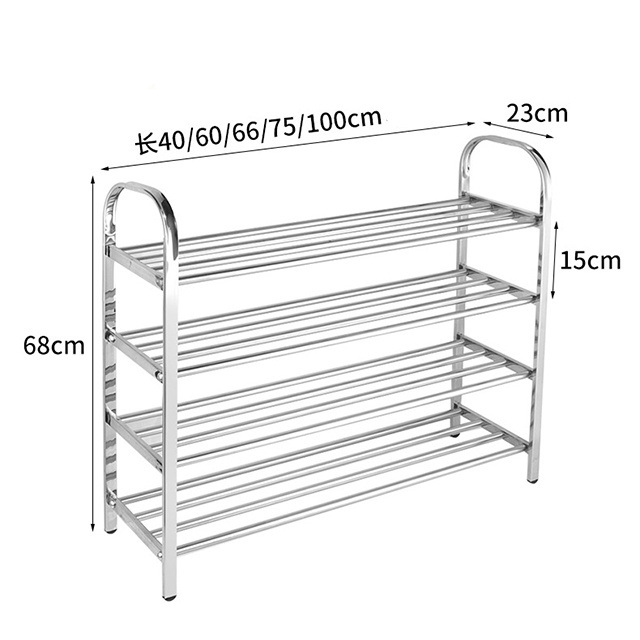 factory supply Shoe Rack Stainless Steel Shoe Storage Organizer Stackable 12-Pair Storage Shelf for entryway Closet