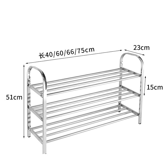 factory supply Shoe Rack Stainless Steel Shoe Storage Organizer Stackable 12-Pair Storage Shelf for entryway Closet