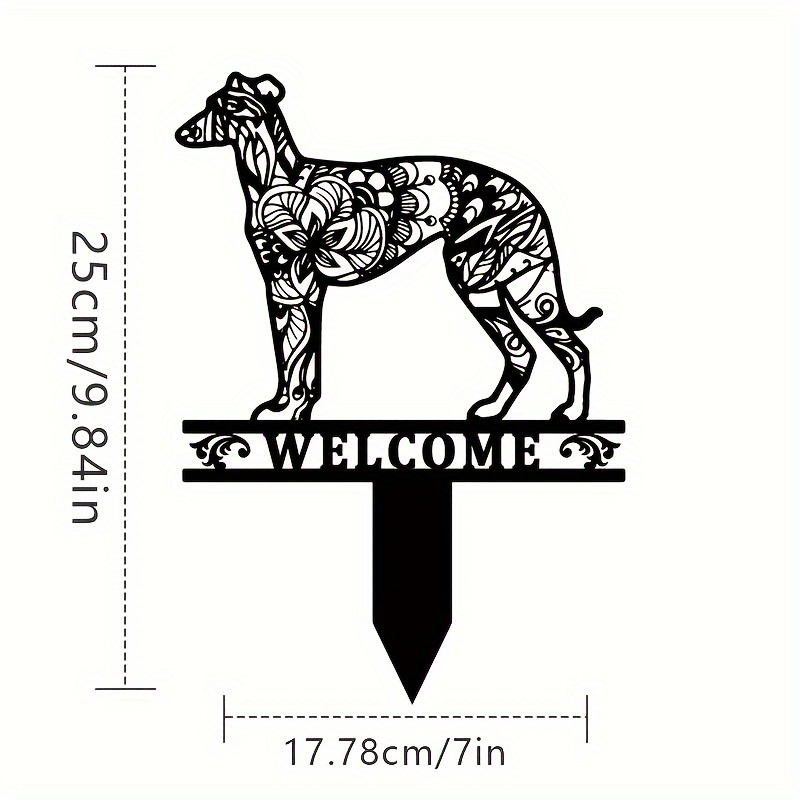 Garden Decor Whippet Pile Yard Art Dog Garden Sign Outdoor Decor Whippet lover Datura whippet pile