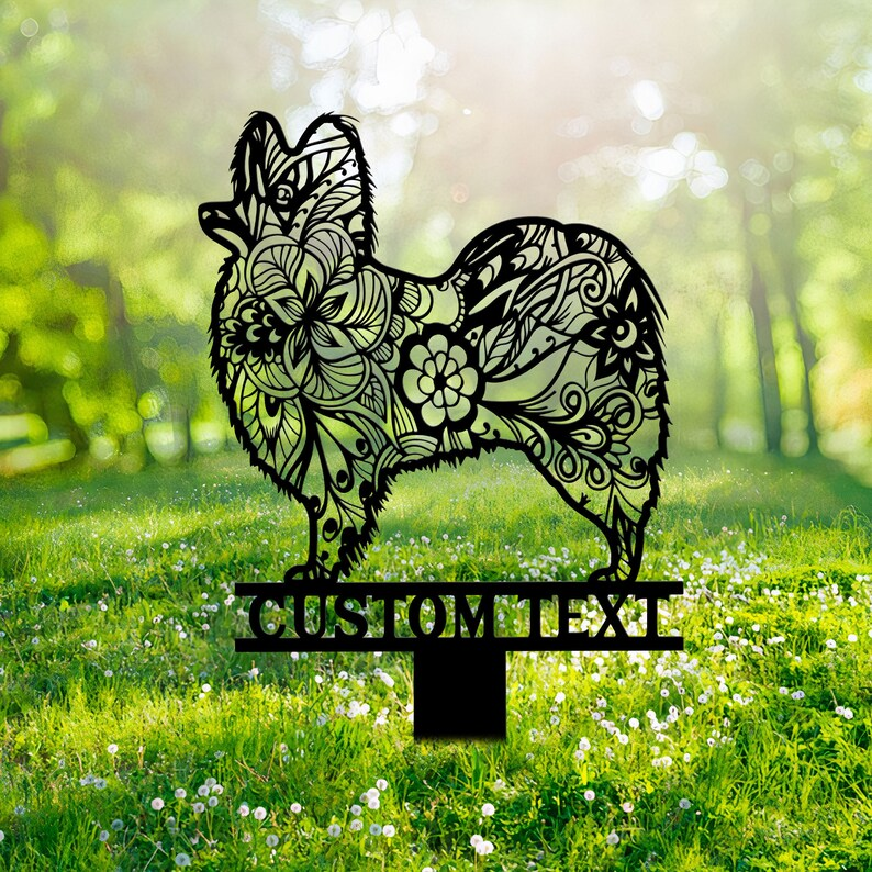 Custom flower decoration butterfly dog gift dog garden sign outdoor decoration Grave decoration