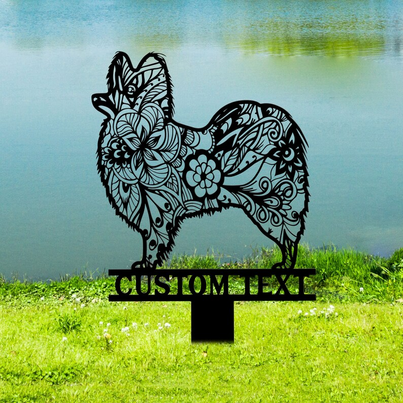 Custom flower decoration butterfly dog gift dog garden sign outdoor decoration Grave decoration