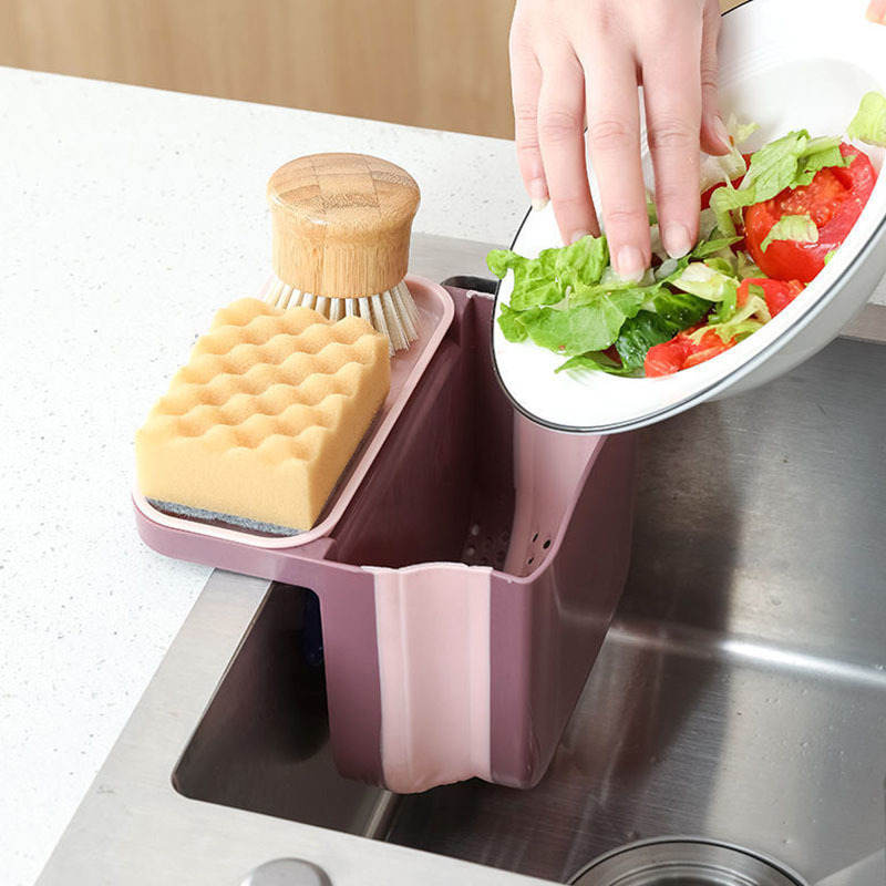 Wholesale Kitchen Faucet Sink Caddy Sponge Holder Sink Strainer Rack Holder