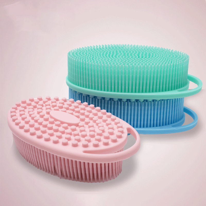 Wholesale Silicone Body Brush Shower Scrubber Double Sided Exfoliating Massage Body Wash Brush