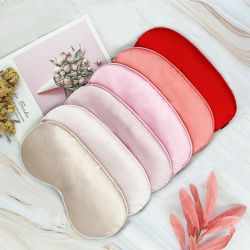 Oem Customization Night Sleep Eyemasks Personalized Wholesale 100% Soft Satin Silk Eye Mask