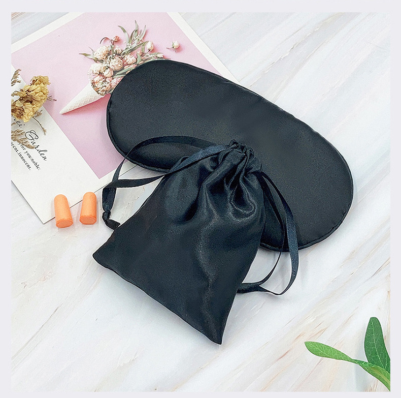 Oem Customization Night Sleep Eyemasks Personalized Wholesale 100% Soft Satin Silk Eye Mask