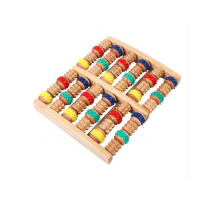 Foot Roller Massage Foot Spa Massager Wood Therapy Massage Tools Multi-colored Wooden Natural Picture Comfortable 50 Pcs CN;ZHE