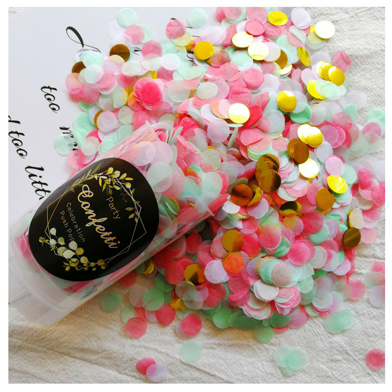 Wholesale Wedding Sprinkle Flower Confetti Tube Party Small Salute Dried Petals Push Up Pops Confetti Poppers