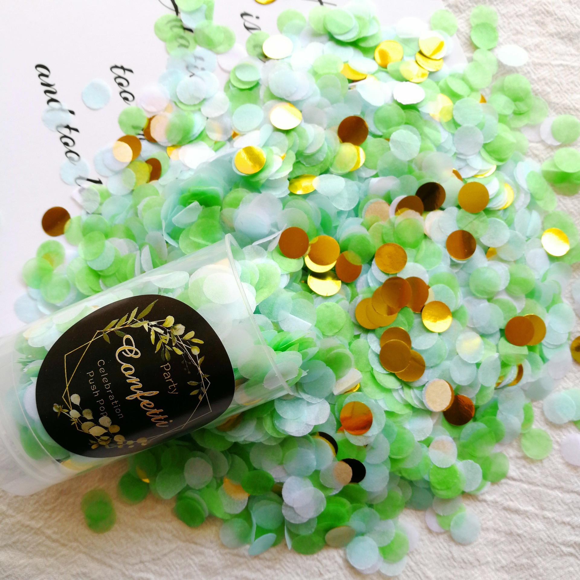 Wholesale Wedding Sprinkle Flower Confetti Tube Party Small Salute Dried Petals Push Up Pops Confetti Poppers