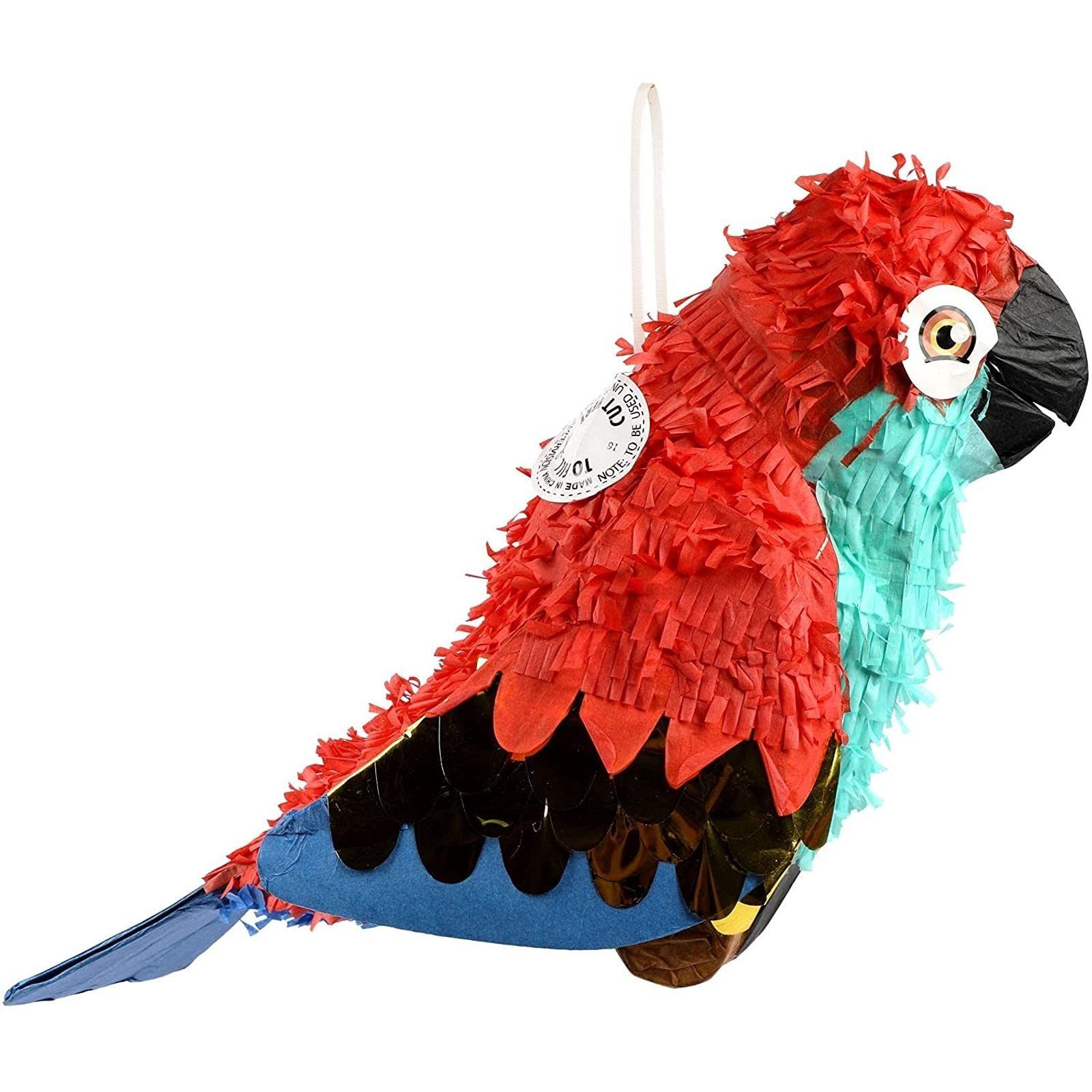 OEM ODM Animal Design Wholesale Pinata Festival Decoration Mexico Small Parrot Pinata for Pirate Birthday Party 14.5In