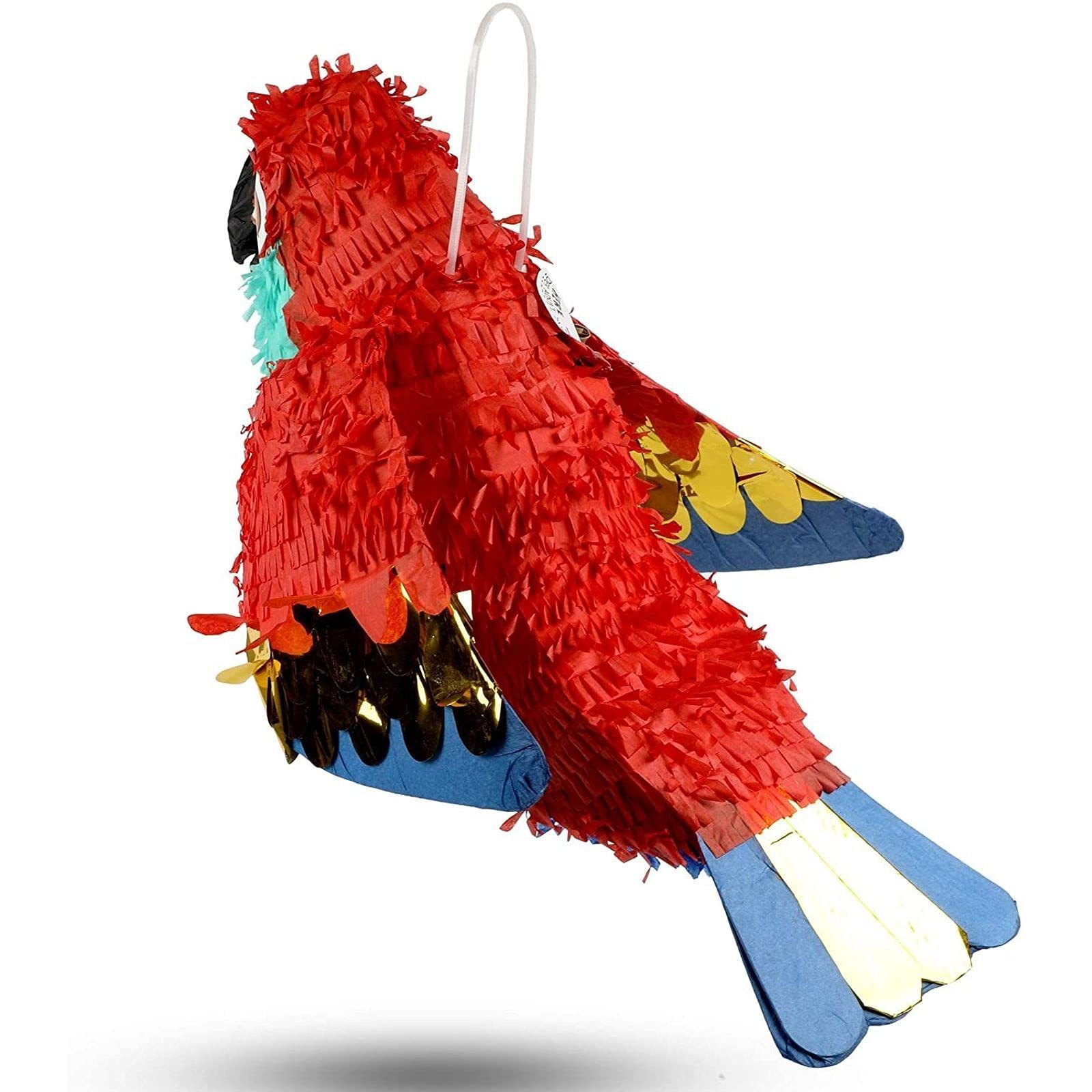 OEM ODM Animal Design Wholesale Pinata Festival Decoration Mexico Small Parrot Pinata for Pirate Birthday Party 14.5In