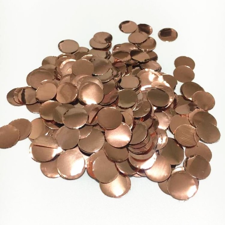 Hot Sale Pet 1.5cm Round 10g Rice Paper Metallic Confetti Latex Transparent Balloon Filler