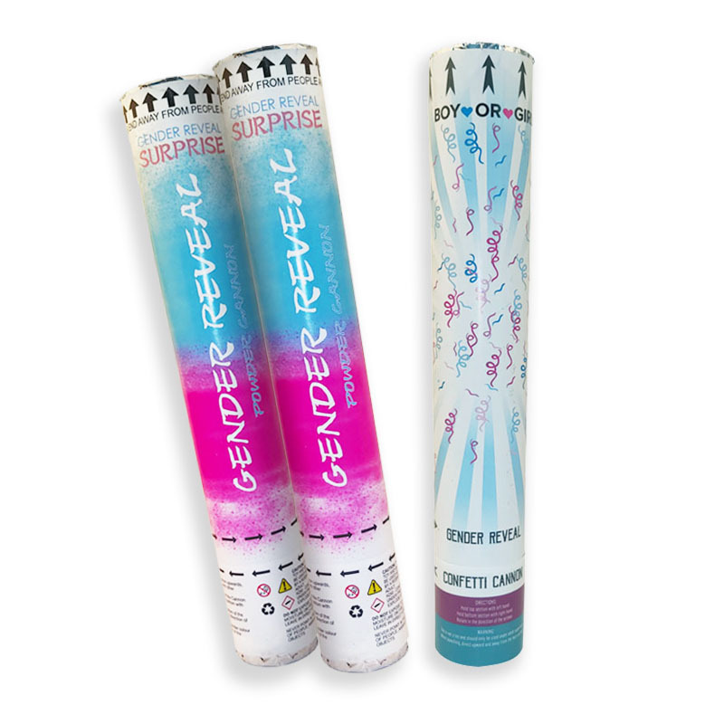 Surprise Party Supplies Color Gender Reveal Paper Confetti Cannon Pink Blue Tube Biodegradable Powder