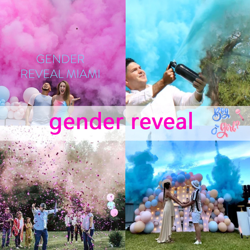 HEHE Girl or Boy Baby Gender Reveal Fire Extinguisher 250g Powder Smoke Color Blasters