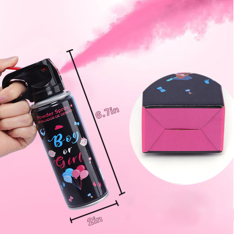 Classic black Iron Can Boy or Girl Gender Reveal Smoke Spray 100% Biodegradable Party Supplies Fire Extinguisher Color Blaster