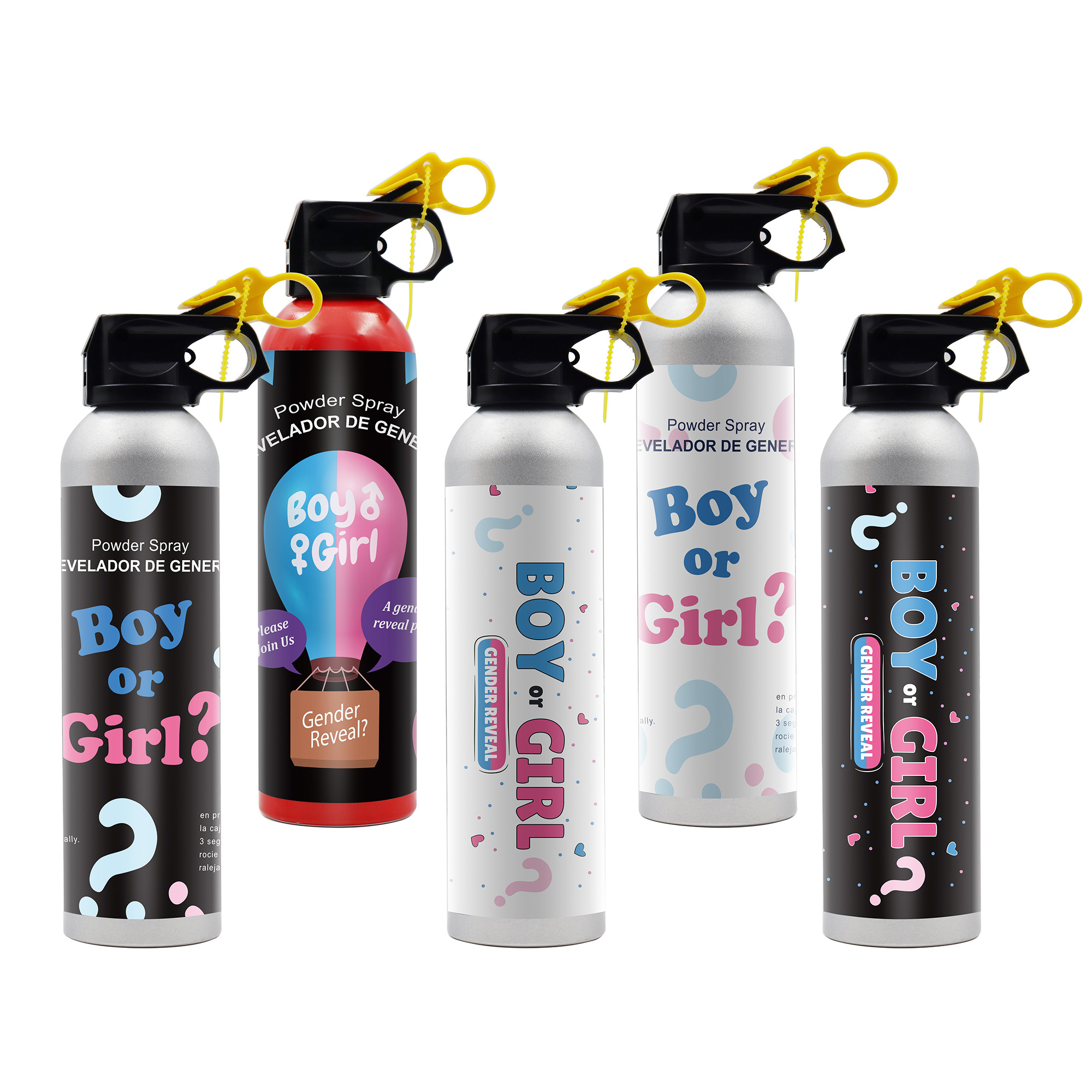 Custom Boy or Girl Gender Reveal Brandblusser Powder Smoke Blaster Spray Gender Reveal Fire Extinguisher