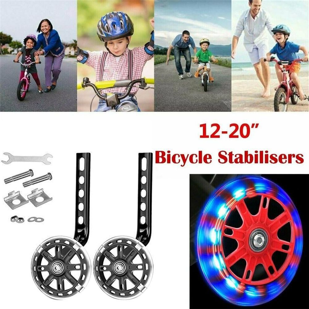 Adjustable Cycling 12-20inch Universal Kids Bicycle Balance Training Wheels Bikes Side Wheels