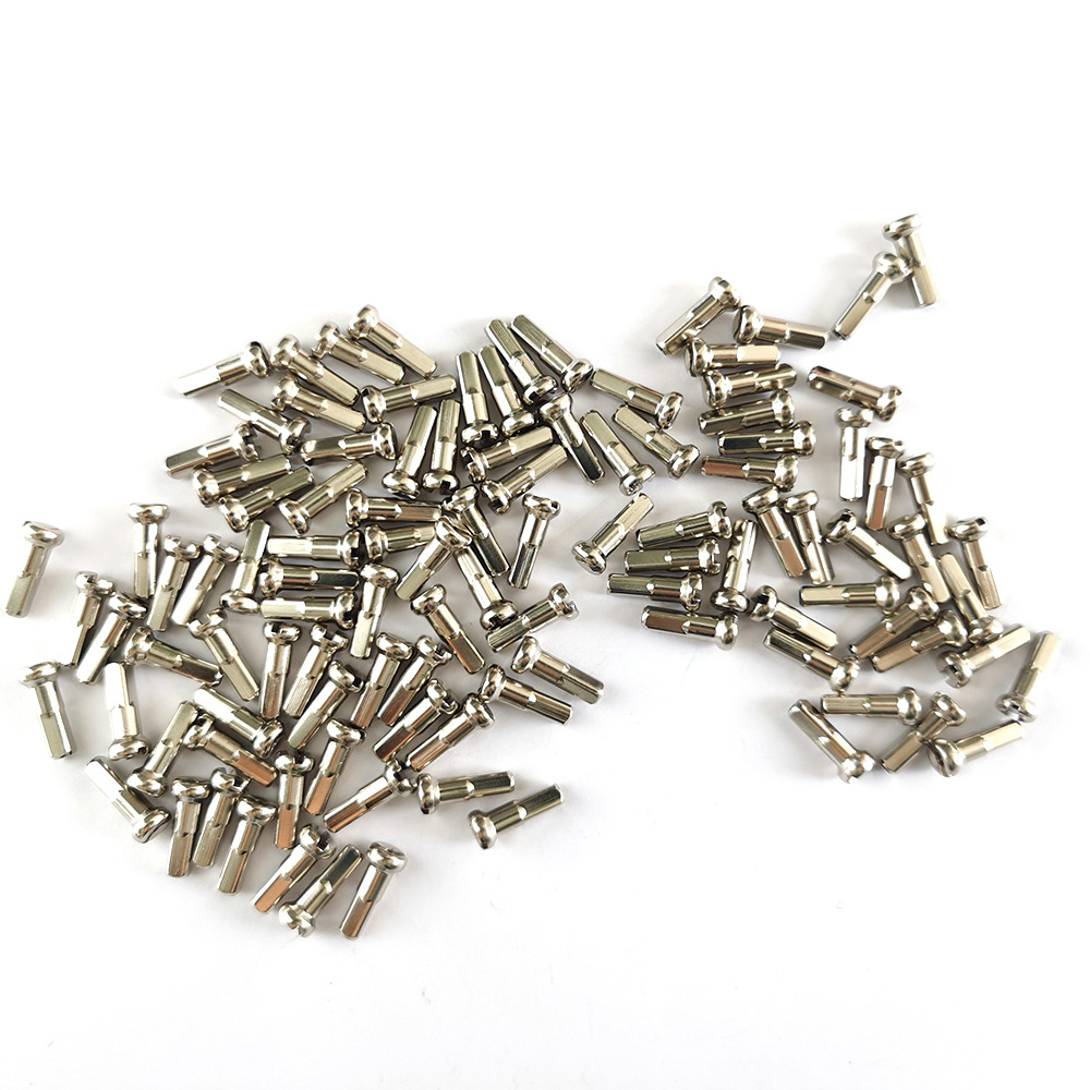 brass silver nipples 14G 2.0mm 12mm 14mm 16mm 0.95g/pc Spoke Nipples 72pc/lot Road MTB bicycle parts wheel accessories