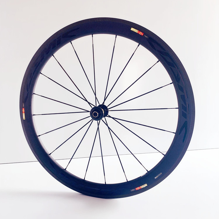 50MM open tire V/C brake road bike carbon fiber wheelset 700C straight pull break wind flat bar carbon blade wheelset