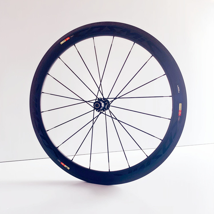 50MM open tire V/C brake road bike carbon fiber wheelset 700C straight pull break wind flat bar carbon blade wheelset