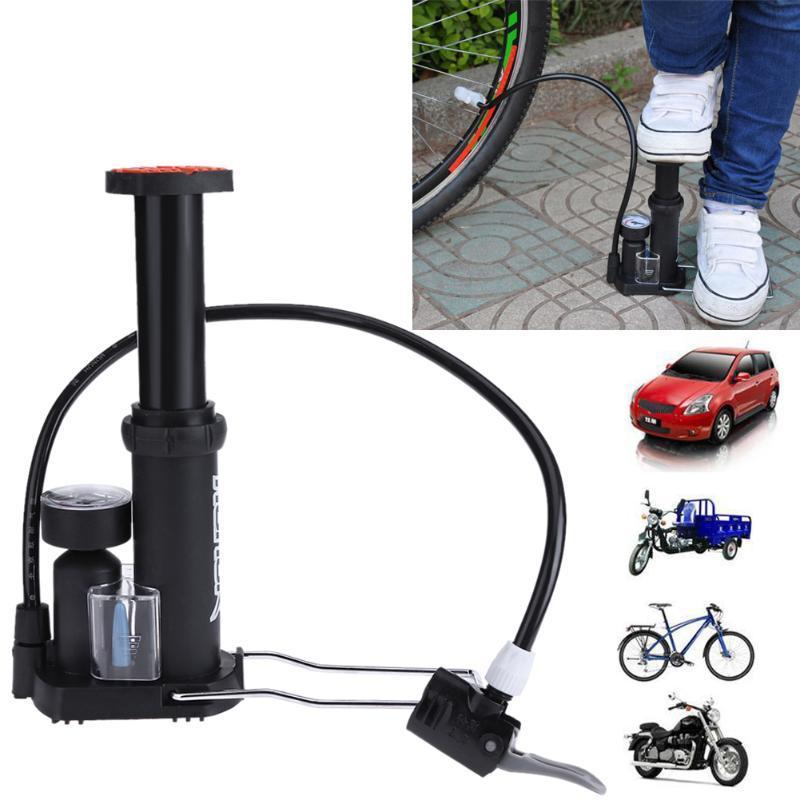 15.5CM Mini Bicycle Pump Portable Bicycle Floor Pump Pedal Bike Tire Inflator MTB Road Mini Cycling Air Pumps With piezometer