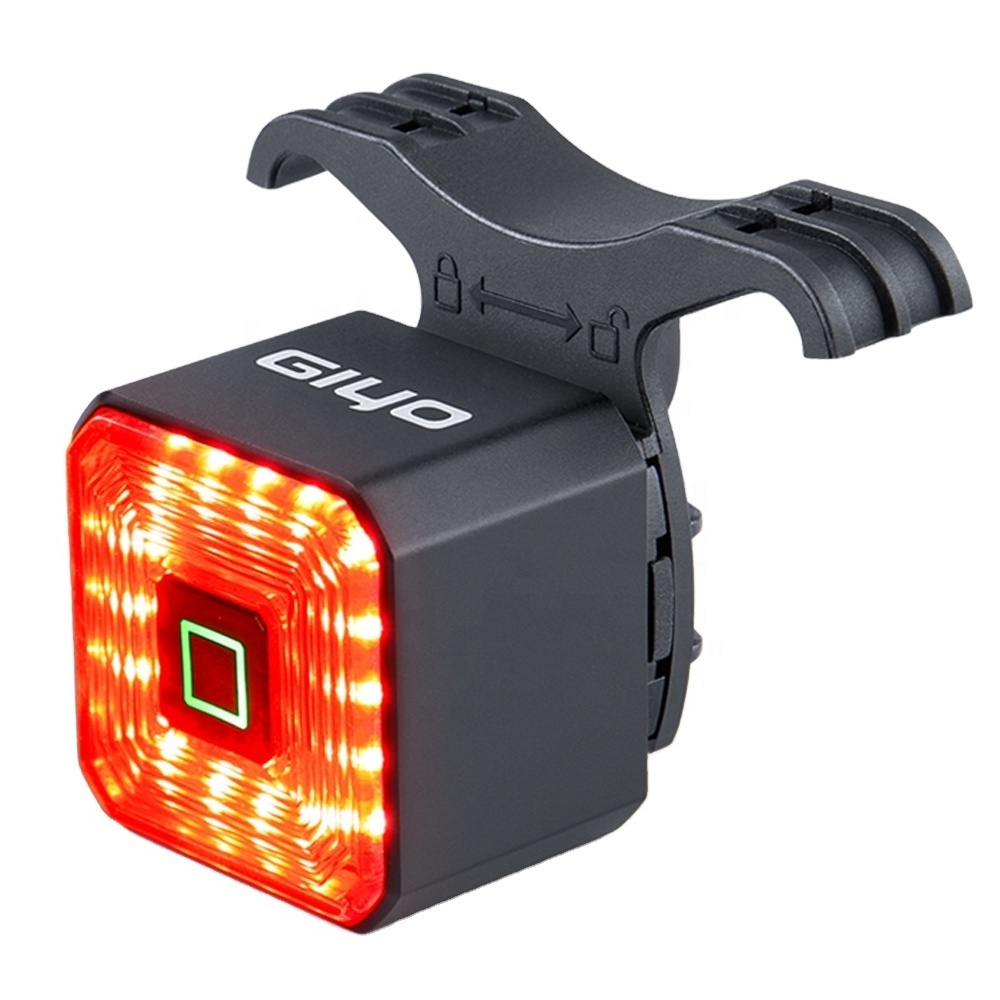 Smart Bicycle Tail Rear Light Auto Start Stop Brake IPX6 Waterproof USB Charge Bike Lamp