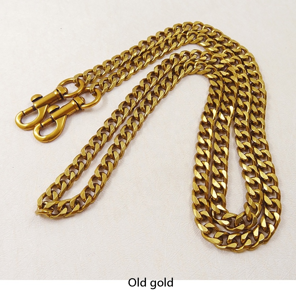 Manufacturer wholesale metal chain thickened twisted chain luggage accessories handbag fittings  9 mm wide 6 surface grinding