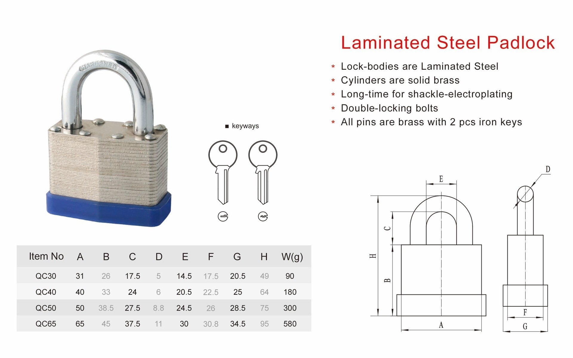 padlockMaster Waterproof Laminated Padlock Alike,Safety Iron 30 40 50mm Laminated Lock Padlock,Heavy Duty Hardened Steel Padlock