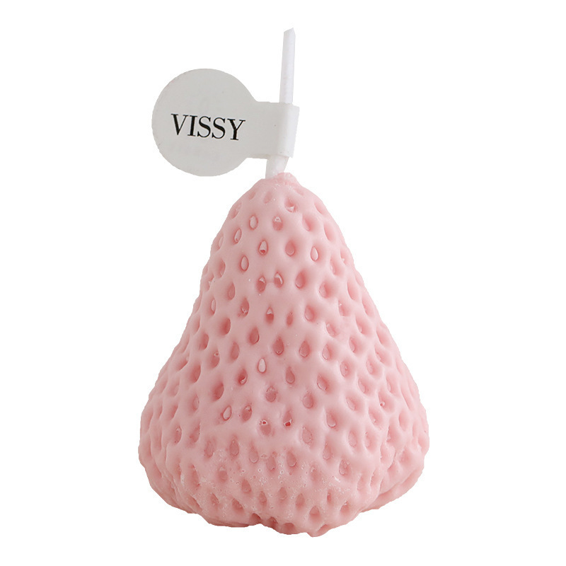 Hot sale Cute Strawberry Soy Wax Scented Candles Party Decoration Candle