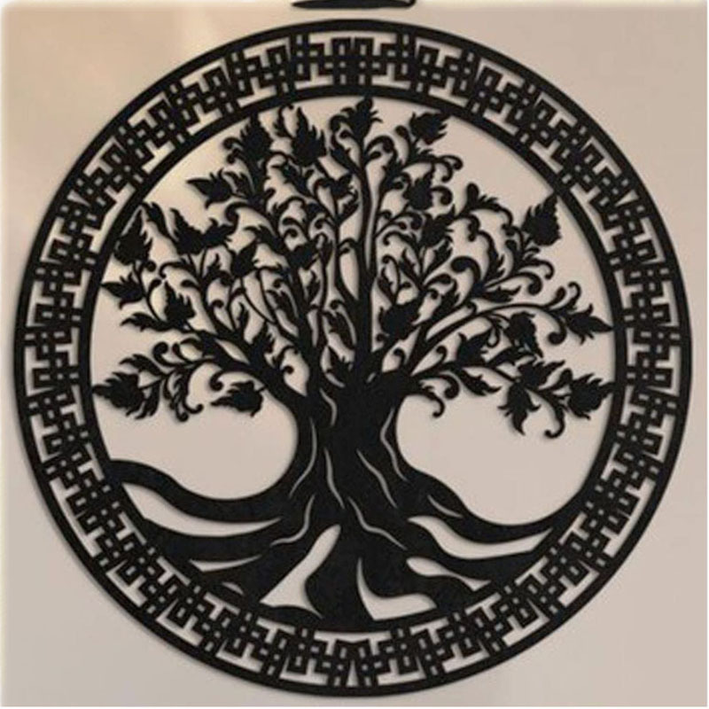 Huaqi MR11 viking tree of Life metal wall stickers lit escamotable mural metal wall decor