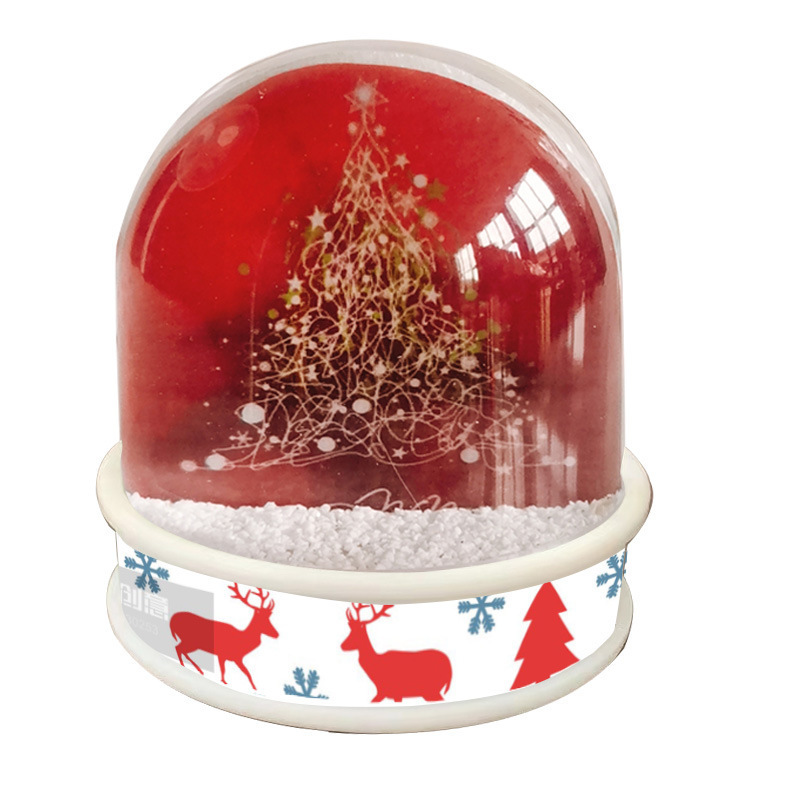 Huaqi XQ0104 boule  neige photo personnalis acrylic snowflake picture snowball Christmas snow globe