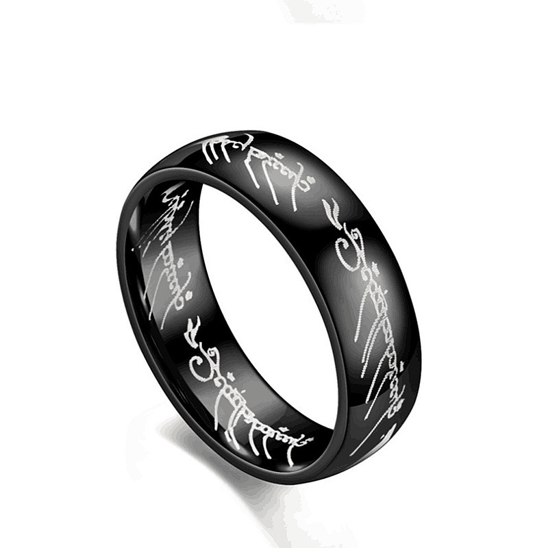 Islamic Scripture Rings Jewelry Huaqi LR01 Lord Couple Ring titanium steel magic ring for Promotional gifts