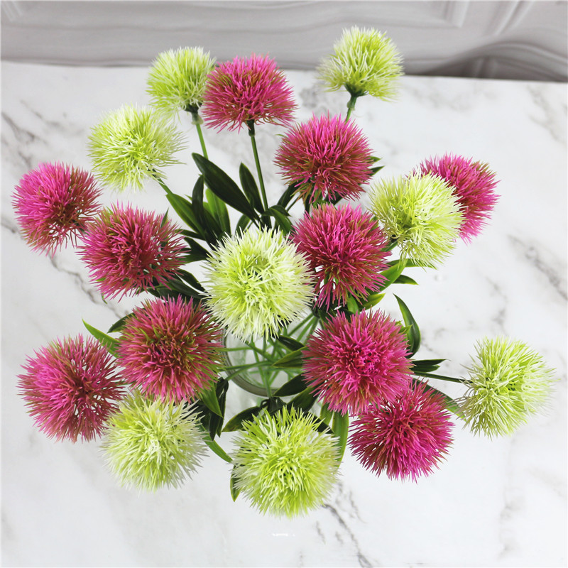 artificial flowers artificial flowers green real touch dandelion plants plastic flowers home decoration