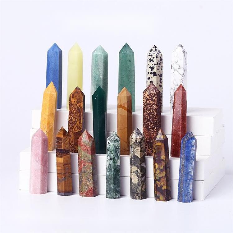 Wholesale natural crystal columns Huaqi SJB02 crystals healing Reiki Gemstone Top polished crystal for decoration