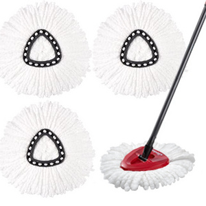 Mop Accessories Home Floor Cleaning Mop Replacement Heads Triangle Spin Mop Refills for O-Cedar Vileda EasyWring