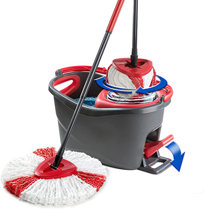 Home Mops Cleaning Floor Supplies Spin Mop 360 Turbo Microfibre Mop and Bucket Set for Vileda O-Cedar Easy Wring